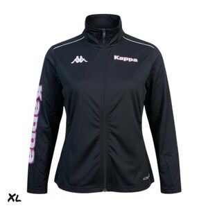 NEW Kappa Jacket Men's Size XL Black Kombat Training Full Zip Hoodie Lightweight